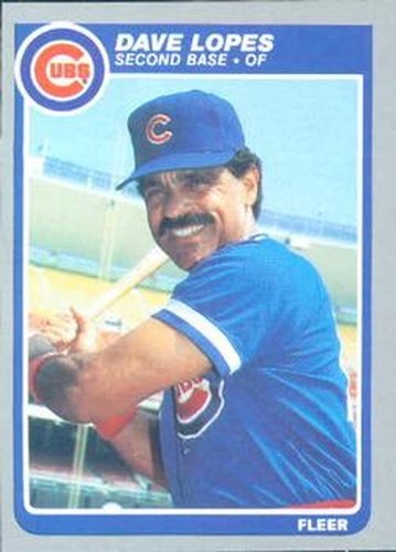 #60 Dave Lopes - Chicago Cubs - 1985 Fleer Baseball