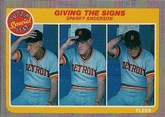#628 Sparky Anderson - Detroit Tigers - 1985 Fleer Baseball
