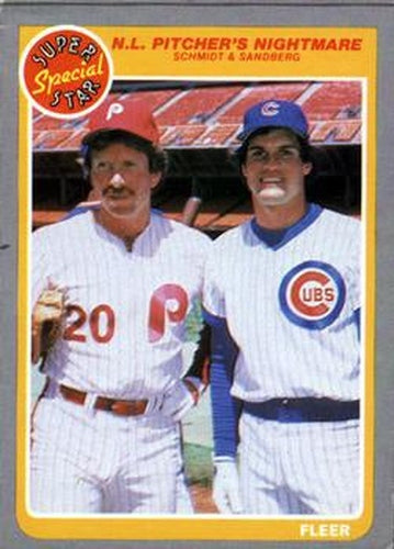 #630 Mike Schmidt / Ryne Sandberg - Philadelphia Phillies / Chicago Cubs - 1985 Fleer Baseball