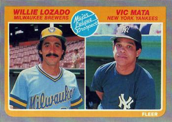 #644 Willie Lozado / Vic Mata - Milwaukee Brewers / New York Yankees - 1985 Fleer Baseball