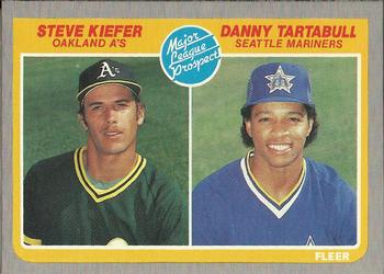 #647 Steve Kiefer / Danny Tartabull - Oakland Athletics / Seattle Mariners - 1985 Fleer Baseball