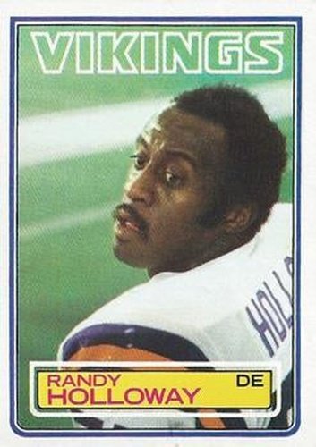#101 Randy Holloway - Minnesota Vikings - 1983 Topps Football