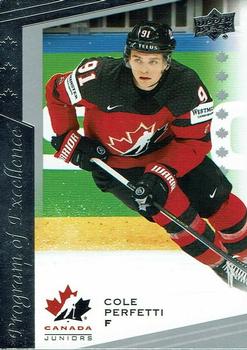 #101 Cole Perfetti - Canada - 2021-22 Upper Deck Team Canada Juniors Hockey
