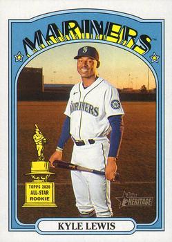 #101 Kyle Lewis - Seattle Mariners - 2021 Topps Heritage Baseball
