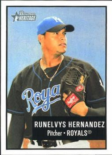 #101 Runelvys Hernandez - Kansas City Royals - 2003 Bowman Heritage Baseball