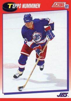#101 Teppo Numminen - Winnipeg Jets - 1991-92 Score Canadian Bilingual Hockey