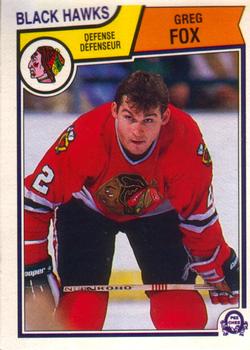 #101 Greg Fox - Chicago Blackhawks - 1983-84 O-Pee-Chee Hockey
