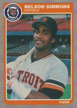 #U-103 Nelson Simmons - Detroit Tigers - 1985 Fleer Update Baseball