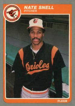 #U-107 Nate Snell - Baltimore Orioles - 1985 Fleer Update Baseball