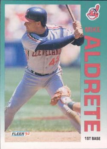 #102 Mike Aldrete - Cleveland Indians - 1992 Fleer Baseball