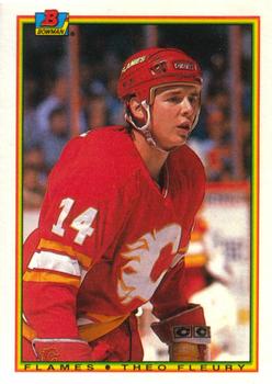 #102 Theo Fleury - Calgary Flames - 1990-91 Bowman Hockey