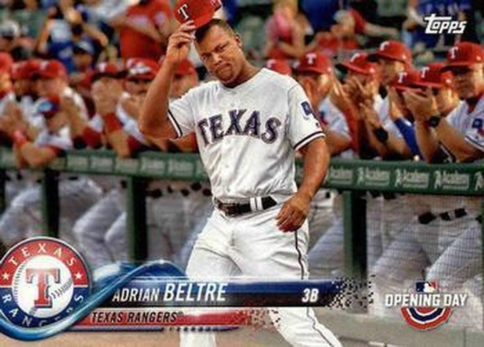 #102 Adrian Beltre - Texas Rangers - 2018 Topps Opening Day Baseball