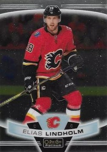 #102 Elias Lindholm - Calgary Flames - 2019-20 O-Pee-Chee Platinum Hockey