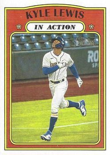 #102 Kyle Lewis - Seattle Mariners - 2021 Topps Heritage Baseball