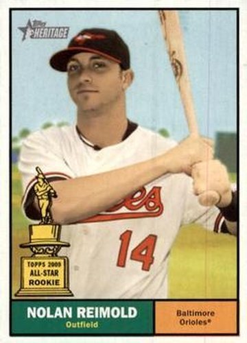 #102 Nolan Reimold - Baltimore Orioles - 2010 Topps Heritage Baseball