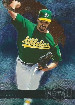 #102 Steve Ontiveros - Oakland Athletics - 1996 Metal Universe Baseball