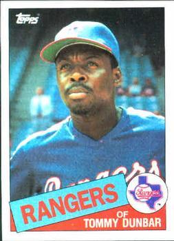 #102 Tommy Dunbar - Texas Rangers - 1985 Topps Baseball