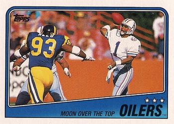 #102 Oilers Team Leaders - Warren Moon - Houston Oilers - 1988 Topps Football