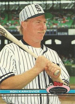 #102 Ron Karkovice - Chicago White Sox - 1991 Stadium Club Baseball