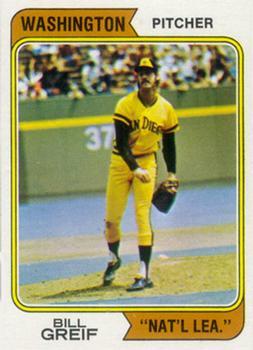 #102b Bill Greif - San Diego Padres - 1974 Topps Baseball