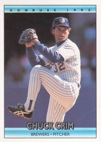 #103 Chuck Crim - Milwaukee Brewers - 1992 Donruss Baseball
