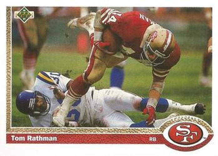 #103 Tom Rathman - San Francisco 49ers - 1991 Upper Deck Football