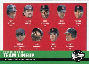 #103 Boston Red Sox - Boston Red Sox - 2001 Upper Deck Vintage Baseball