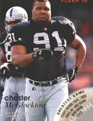 103 Chester McGlockton - Oakland Raiders - 1996 Fleer Football – Isolated  Cards