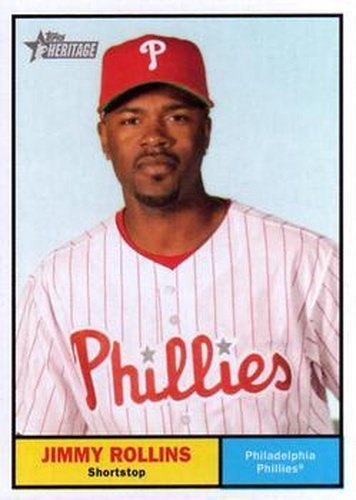 #103 Jimmy Rollins - Philadelphia Phillies - 2010 Topps Heritage Baseball