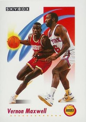 #104 Vernon Maxwell - Houston Rockets - 1991-92 SkyBox Basketball