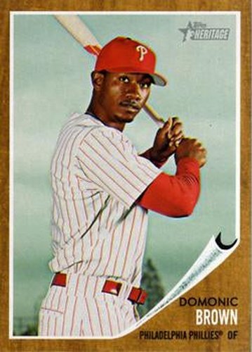#104 Domonic Brown - Philadelphia Phillies - 2011 Topps Heritage Baseball