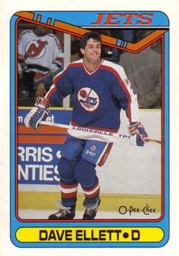 #104 Dave Ellett - Winnipeg Jets - 1990-91 O-Pee-Chee Hockey
