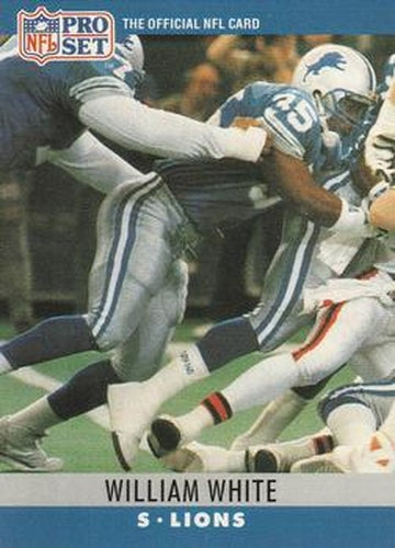 #104 William White - Detroit Lions - 1990 Pro Set Football