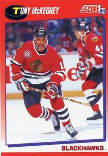 #104 Tony McKegney - Chicago Blackhawks - 1991-92 Score Canadian Bilingual Hockey