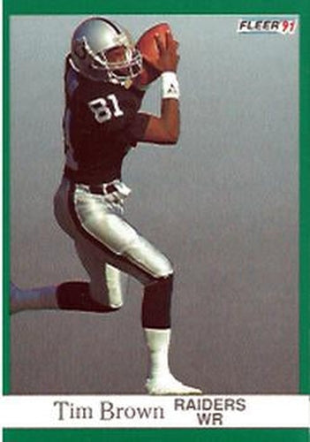#104 Tim Brown - Los Angeles Raiders - 1991 Fleer Football
