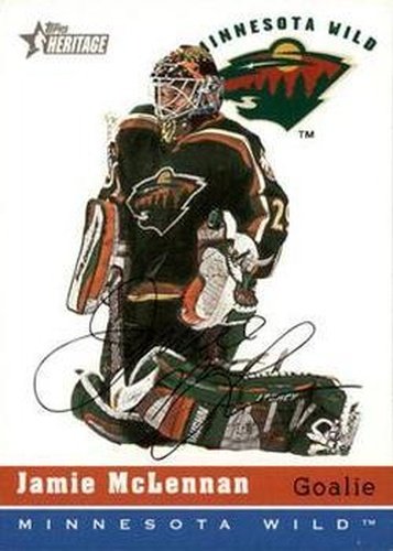 #104 Jamie McLennan - Minnesota Wild - 2000-01 Topps Heritage Hockey