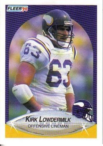 #104 Kirk Lowdermilk - Minnesota Vikings - 1990 Fleer Football