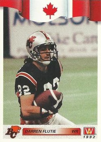 #104 Darren Flutie - British Columbia Lions - 1992 All World CFL Football
