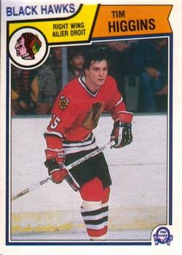 #104 Tim Higgins - Chicago Blackhawks - 1983-84 O-Pee-Chee Hockey