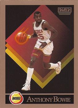 #105 Anthony Bowie - Houston Rockets - 1990-91 SkyBox Basketball