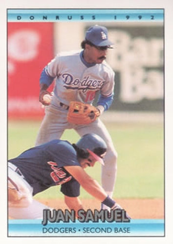 #105 Juan Samuel - Los Angeles Dodgers - 1992 Donruss Baseball