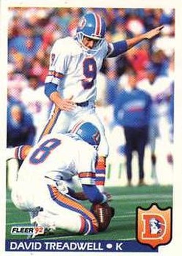 #105 David Treadwell - Denver Broncos - 1992 Fleer Football