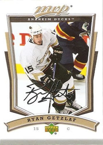 #105 Ryan Getzlaf - Anaheim Ducks - 2007-08 Upper Deck MVP Hockey