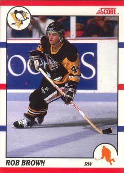 #105 Rob Brown - Pittsburgh Penguins - 1990-91 Score Canadian Hockey
