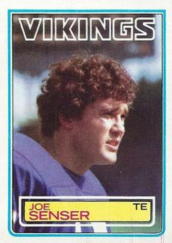 #105 Joe Senser - Minnesota Vikings - 1983 Topps Football