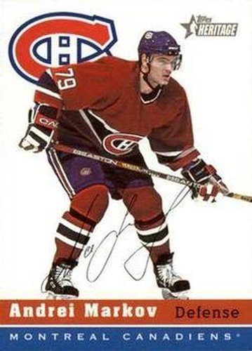 #105 Andrei Markov - Montreal Canadiens - 2000-01 Topps Heritage Hockey
