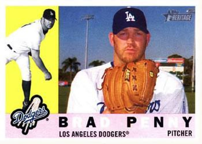 #105 Brad Penny - Los Angeles Dodgers - 2009 Topps Heritage Baseball