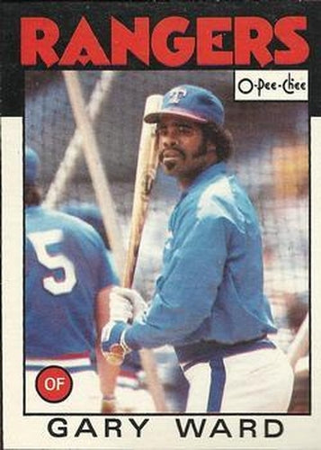 #105 Gary Ward - Texas Rangers - 1986 O-Pee-Chee Baseball