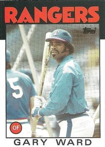#105 Gary Ward - Texas Rangers - 1986 Topps Baseball