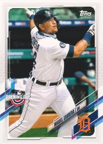 #105 Miguel Cabrera - Detroit Tigers - 2021 Topps Opening Day Baseball
